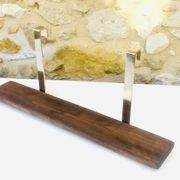 Vintage wall shelf, hanging, metal and wood