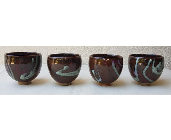 Handmade ceramic pitcher and cups