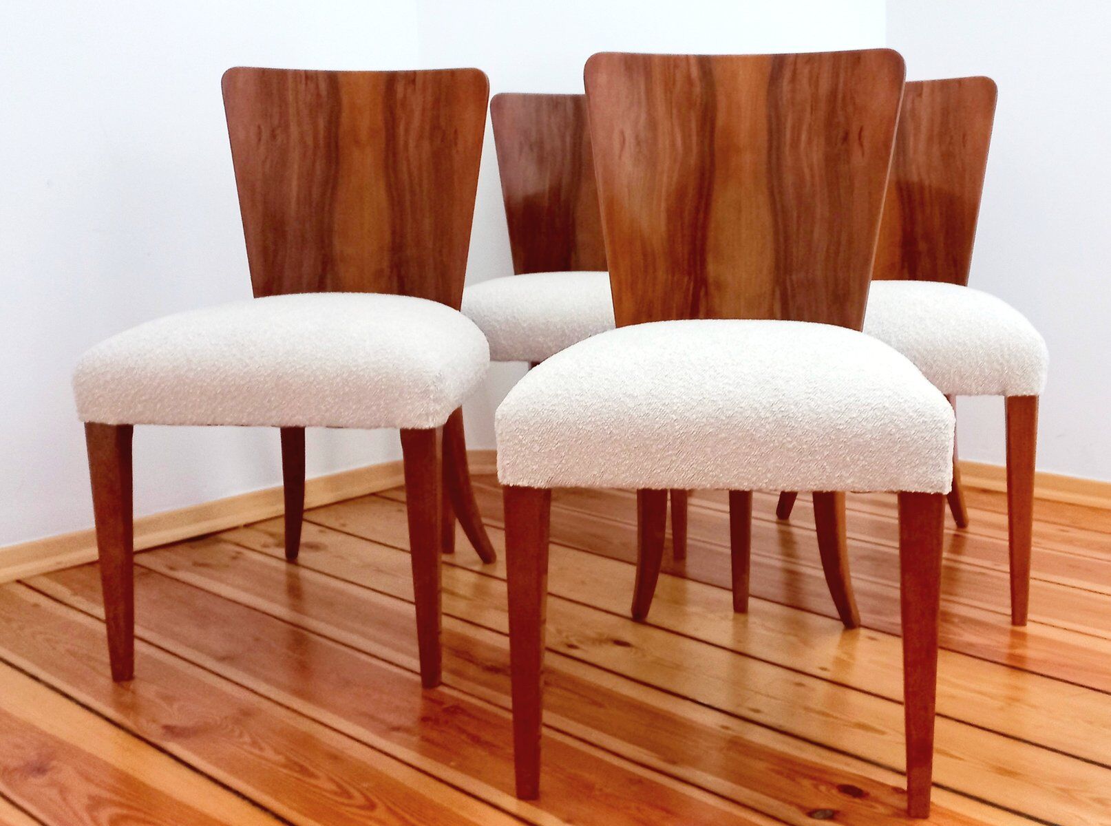 Chairs by J. Halabala for Up Races, Czechoslovakia, 1940s, Set of 4