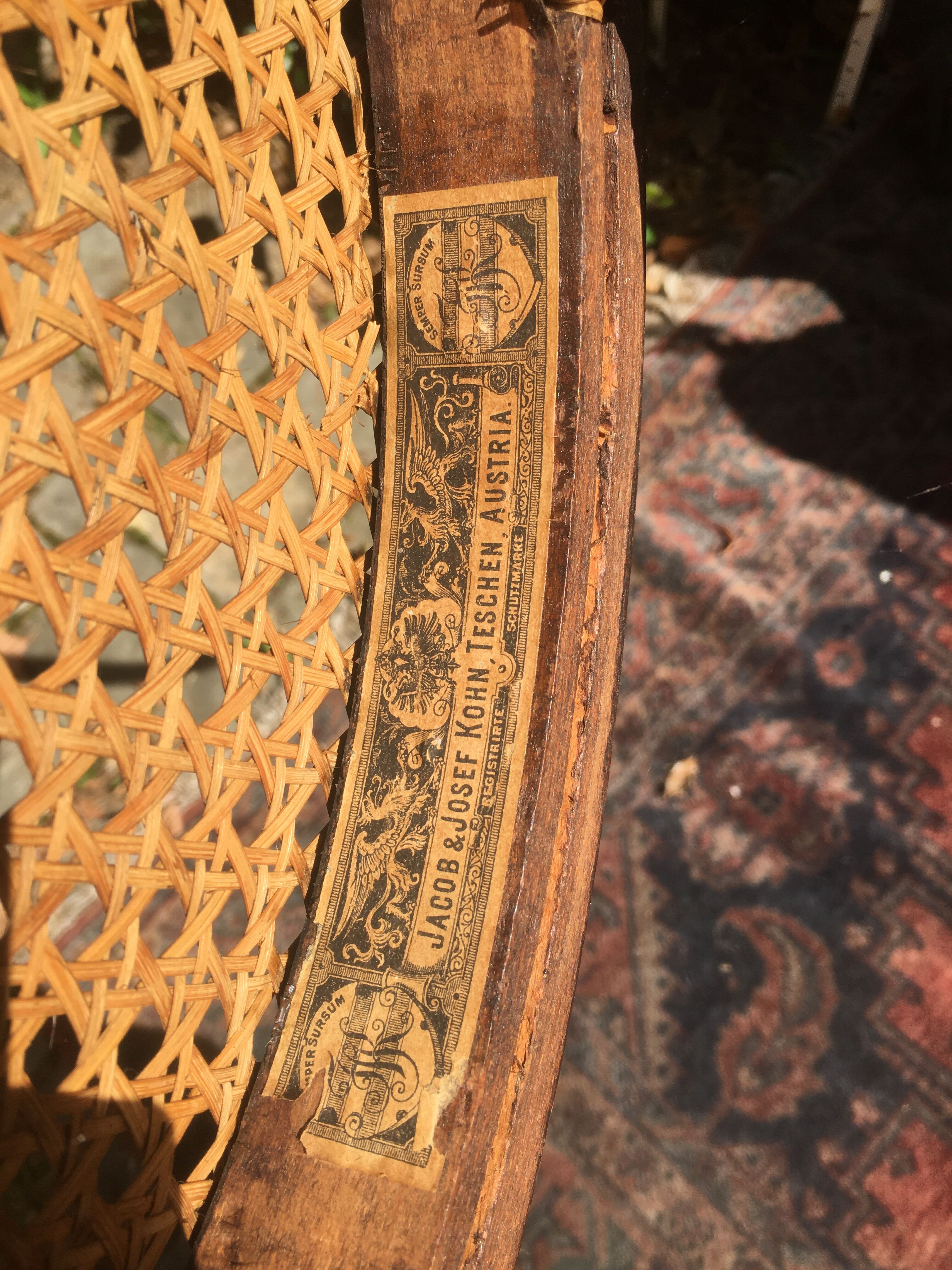 Artisanal cannage bistro chairs