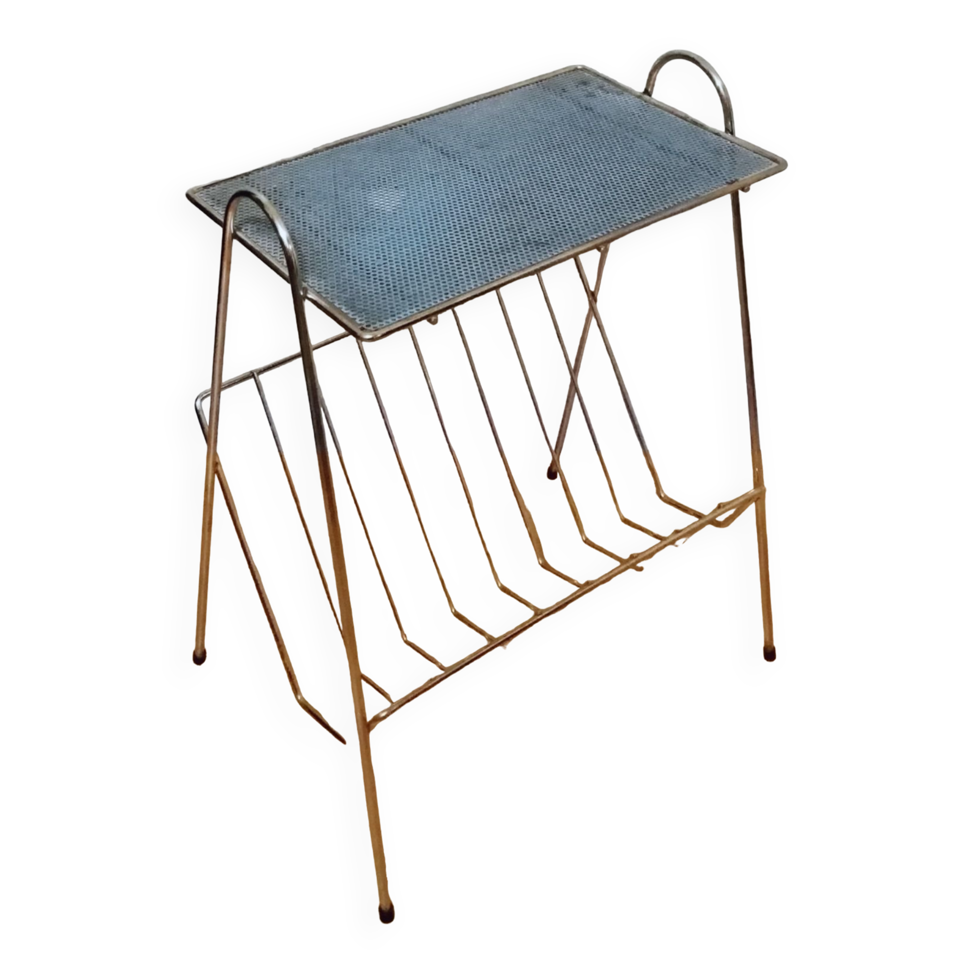 Coffee table door vintage magazines