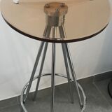Tabouret design plexiglas fumé