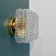 Vintage square globe wall or ceiling light in moulded glass