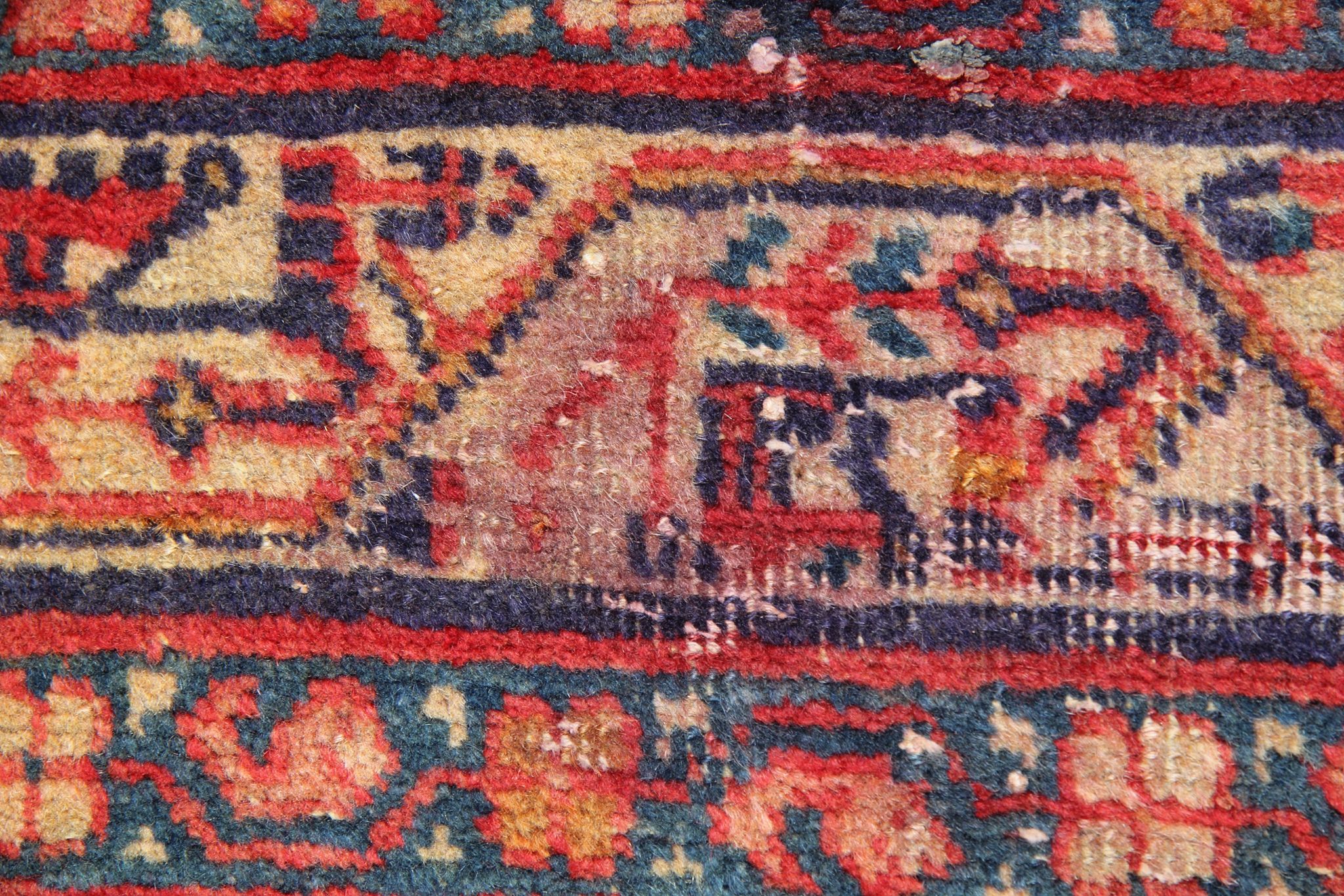 Long handmade wool persian runner traditional oriental rug- 105x320cm