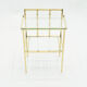 Pair of sofa tables in glass and brass 1960s