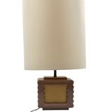 Art deco ceramic table lamp, Andre Fau Boulogne France circa 1940s