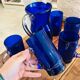 Cobalt blue Murano vintage carafe and glasses by