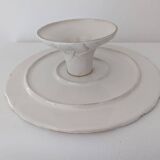 Barbotine footed tray