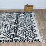 Handmade wool Berber rug 245 X 145 CM