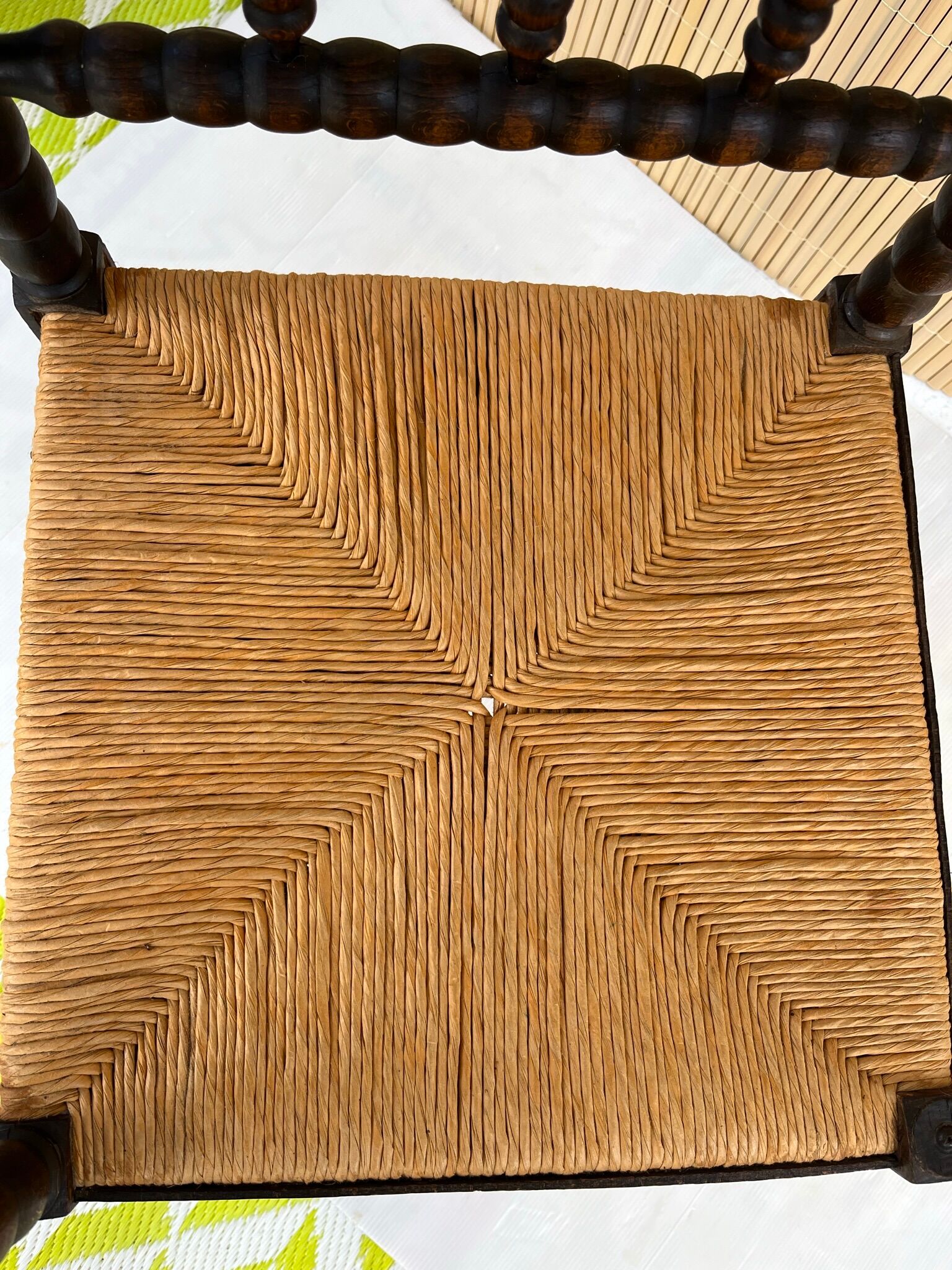 Corner chair wood turned vintage years 50-60