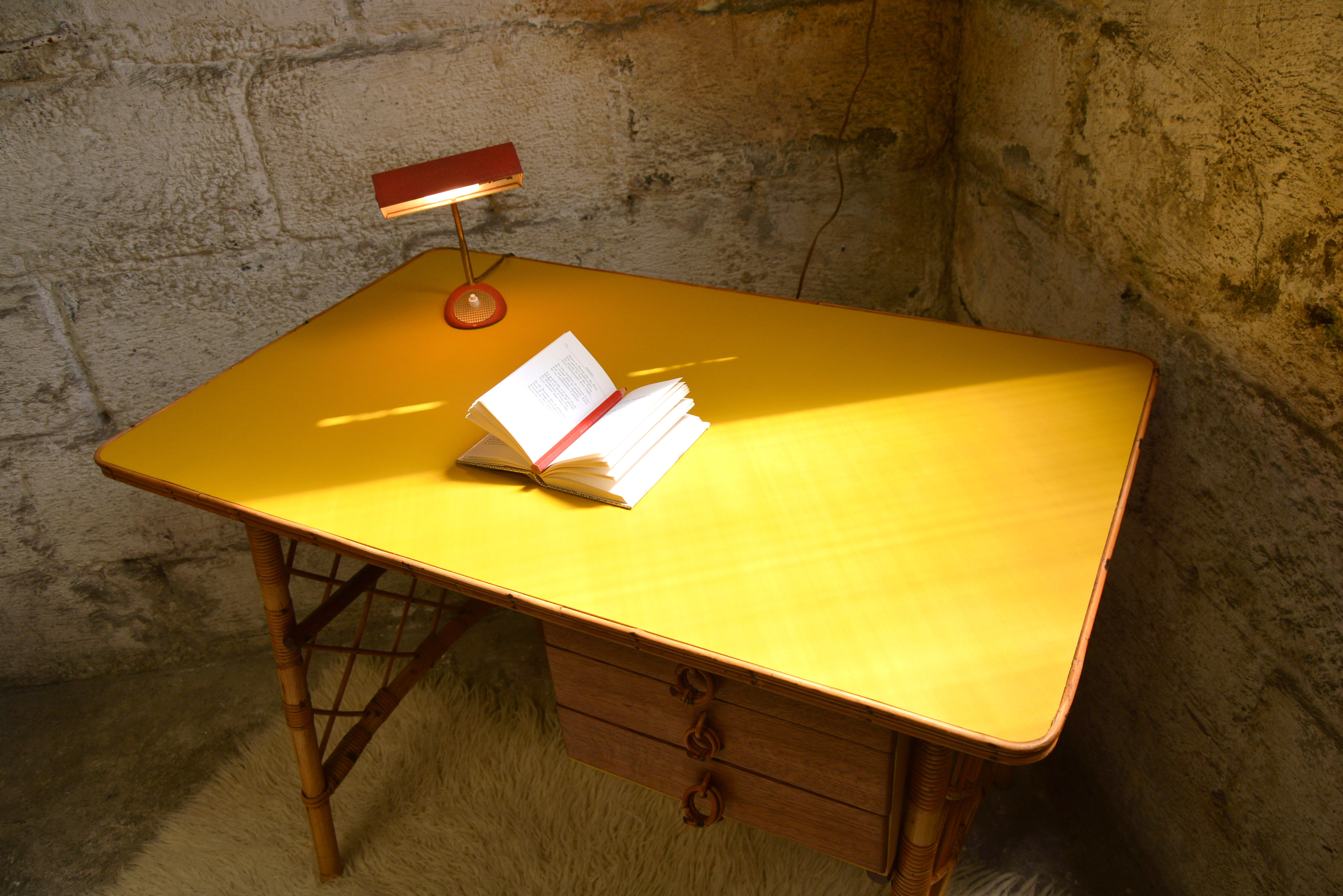 Vintage rattan office