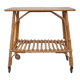 Bamboo table with wheels, bamboo service with wheels, servant, interior decoration