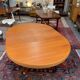 Baumann round teak table, vintage 1970s, Roche Bobois