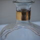 Golden liqueur service from the 1950s-1960s and its 12 glasses.