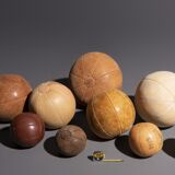 Vintage medicine balloon in dark brown leather, 2 Kg