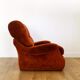 Fauteuil vintage en velours brique
