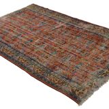 One-of-a-kind turkish handwoven vintage rug - rustic vintage charm 265x 168