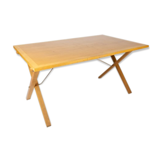 Table à manger en bois clair design Poul Cadovius et fabriqué par Cado