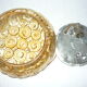 Moulded glass ceiling lamp, 50s/60s