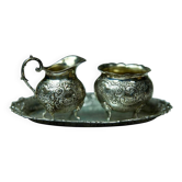 Vases en argent vintage, années 1950, ensemble de 3