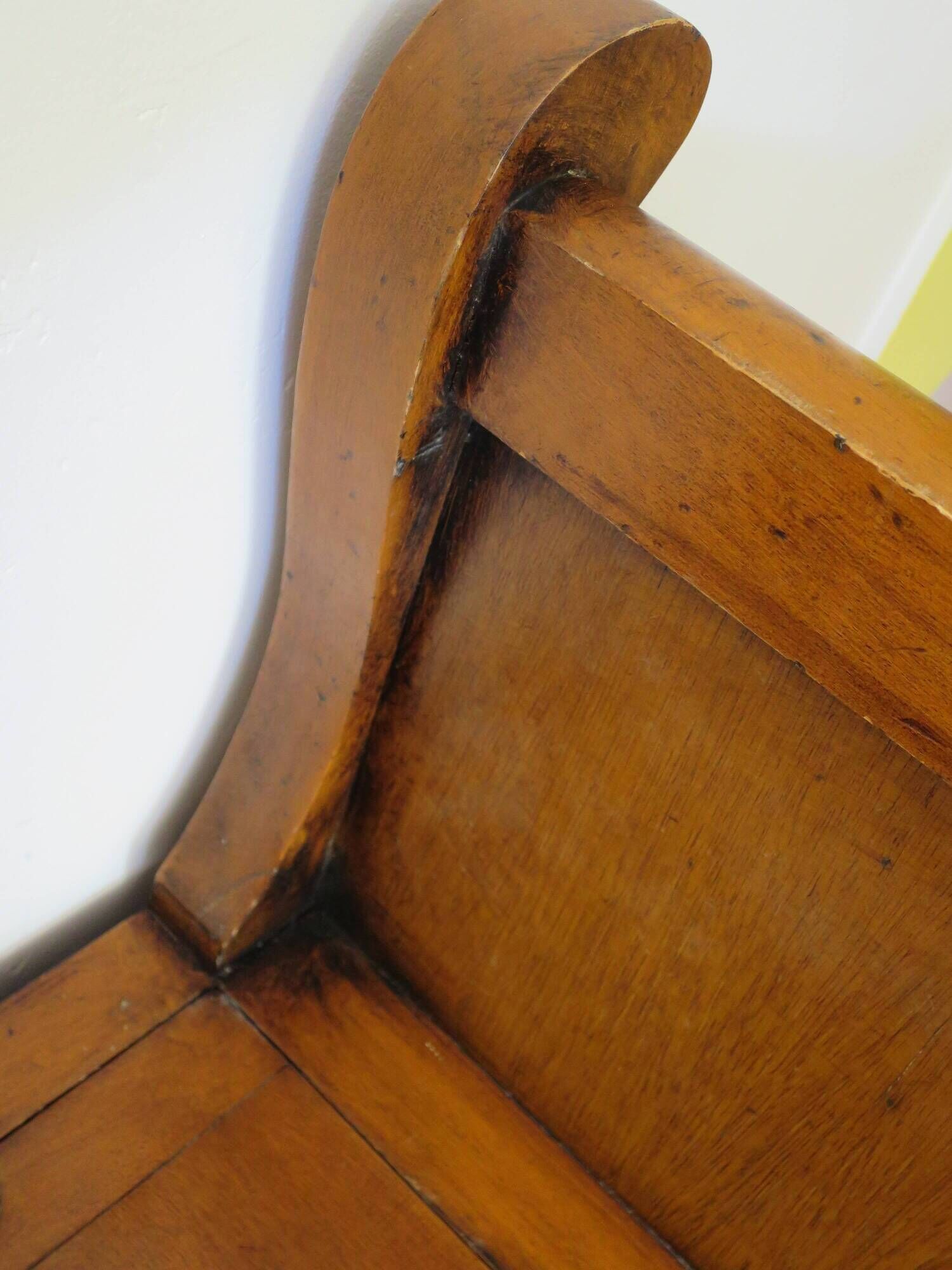 Rare entrance bench - Old chest bench - toy chest - oak color