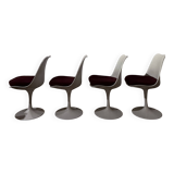 Set of 4 Knoll tulip chairs