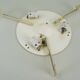 vintage kaiser ice glass ceiling LAMP flush mount 60/70's relief surface
