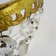 Old crown ceiling light, half basket with glass pendants. louis xvi style