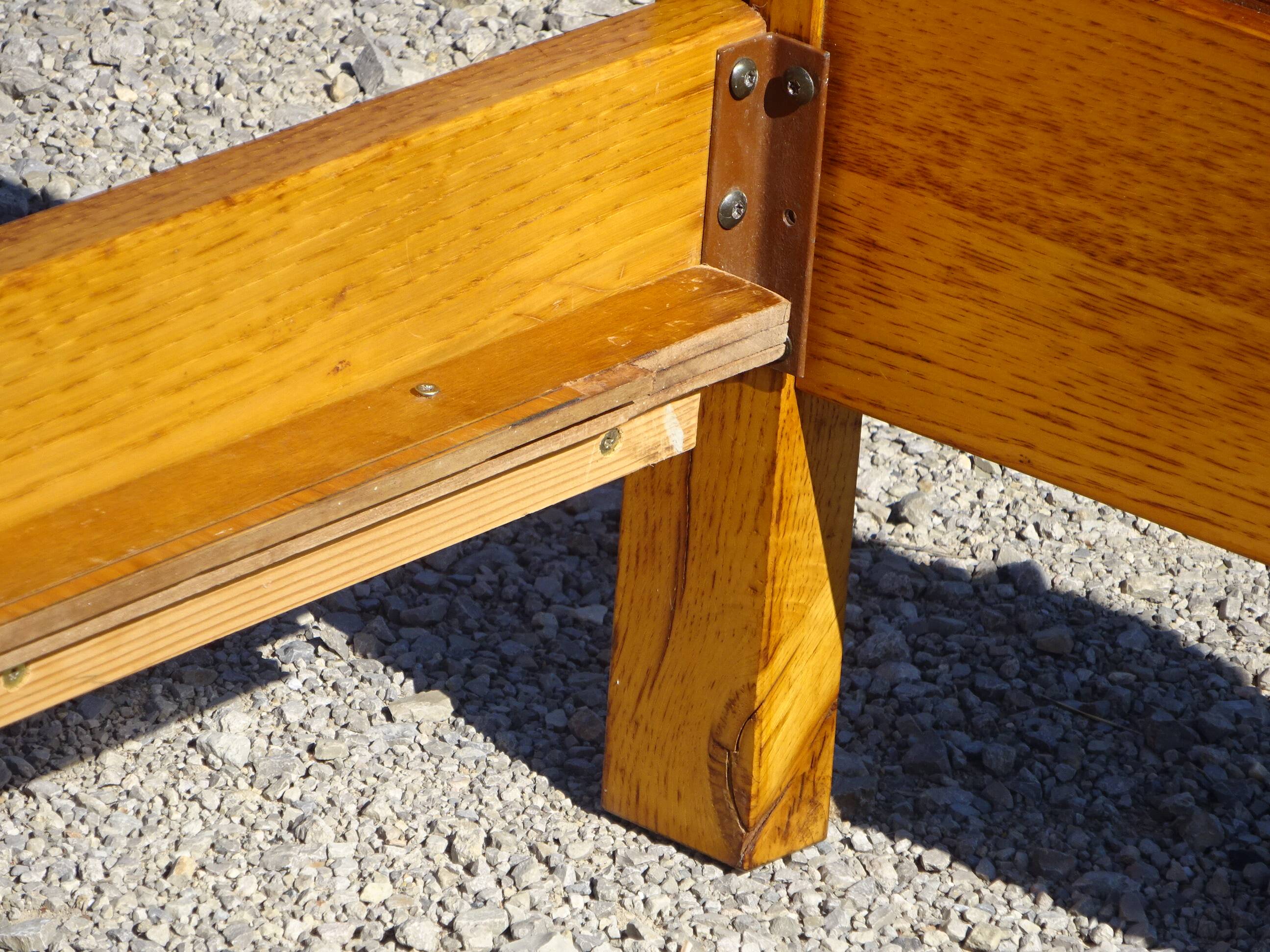 Solid oak bed, 1 place 90x190 cm