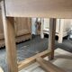 Solid oak farmhouse table with drawer