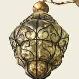 Amber Venetian lantern pendant light
