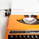 Revised Orange Silver Reed 100 Typewriter and New Ribbon 1977