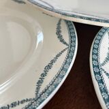 Set of 5 old flat plates in Salin ironware, Vince model