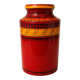 Red vase with engraved decoration, Aldo Londi for Bitossi, Italy, 1960s–1970s.