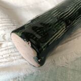 Two enamelled tubular vases