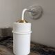 Vintage white opaline wall light