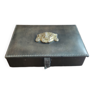 Old leather box box Marquise de Sévigné