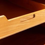 Danish high cabinet in teak with tambour doors Denmark 1960