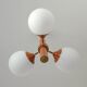 Lustre Spoutnik vintage suspendu Space Age orange rétro éclairage de plafond