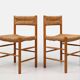 Pair Dordogne Straw Chair by Robert Sentou  1960s
