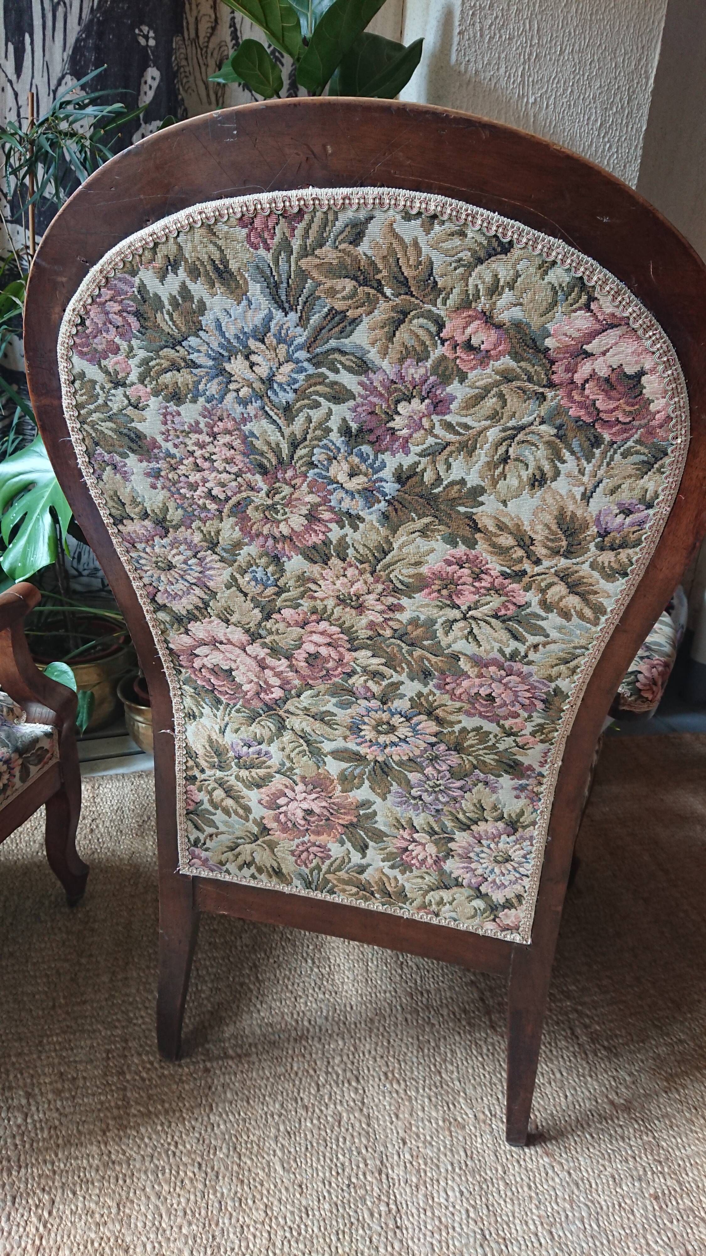 Pair of voltaire armchairs