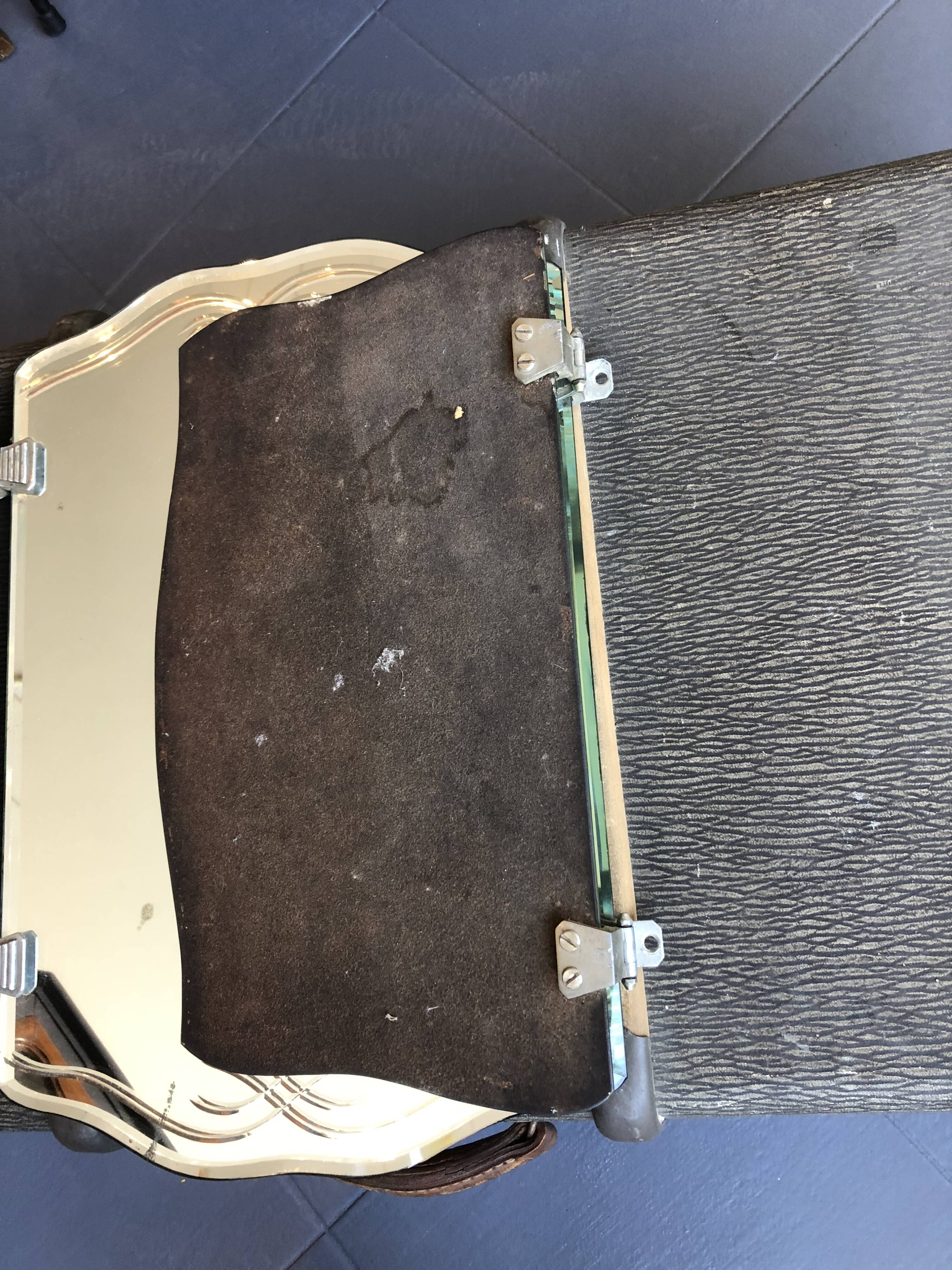 Art deco mirror triptych Barber to suspend 75x44cm