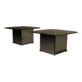 Table basses en verre miroir, années 1980