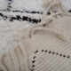 Moroccan beni ourain vintage berber carpet with dark brown diamond 313 x 200 cm