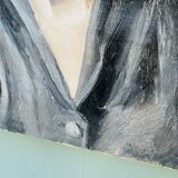 70's painting "The woman in the black blouse"