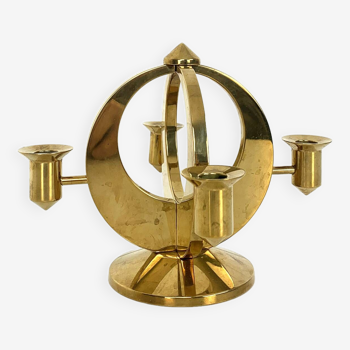 Mid-Century Scandinavian Brass Candlestick by Arthur Pe, Kolbäck, Sweden 1950-60