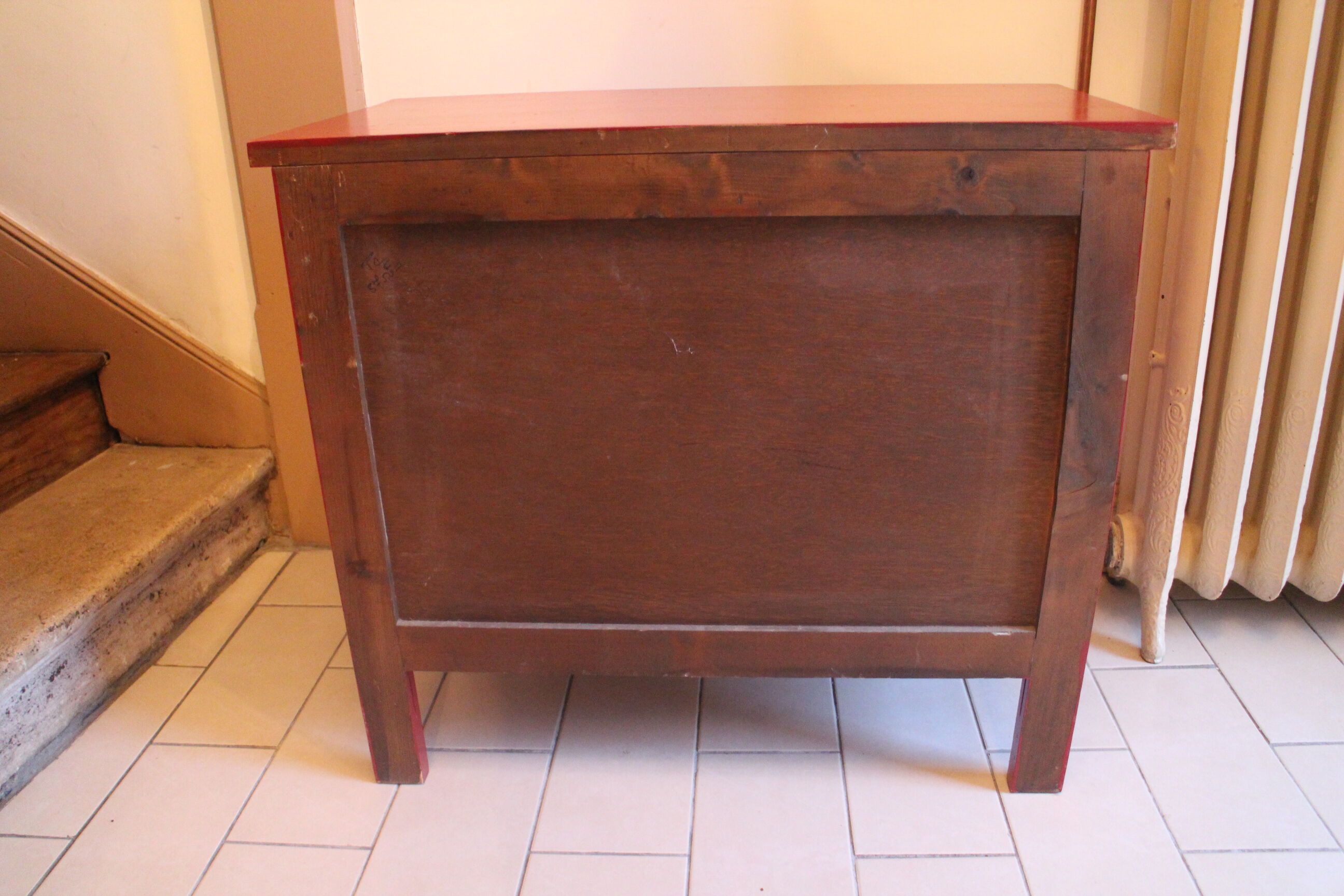 Red chest of drawers