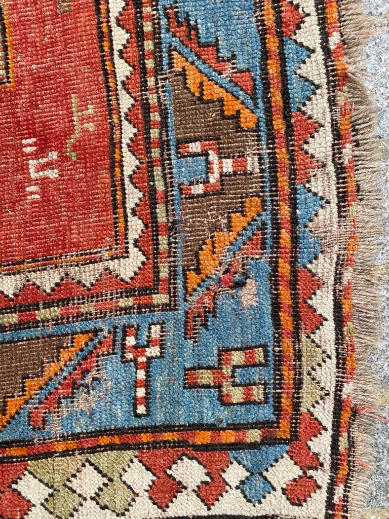 Kazak ancient Caucasian carpet 152x195 cm