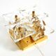 1960s Kinkeldey crystal glass and brass wall lamp in mint condition