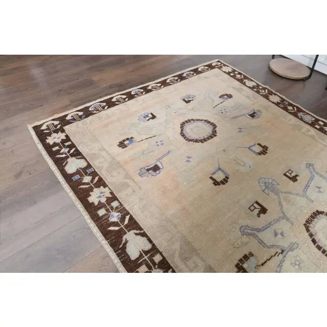 1970s Vintage Turkish Handmade Wool Orange Oversized Area Rug 175x330